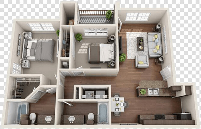 Spacious Two Bedroom Apartment At The Blvd At Medical   Floor Plan  HD Png DownloadTransparent PNG