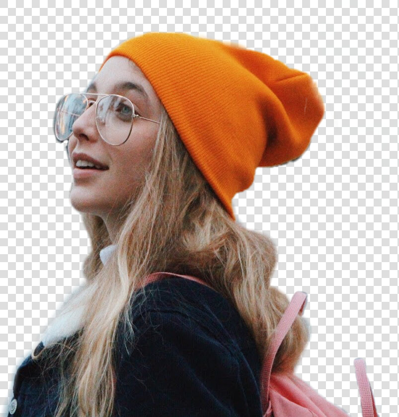 Transparent Emma Png   Emma Chamberlain In A Beanie  Png DownloadTransparent PNG