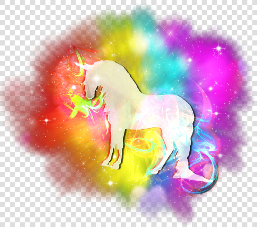  unicorn  rainbow  smoke  colorful  rainbow  colors   Mane  HD Png DownloadTransparent PNG