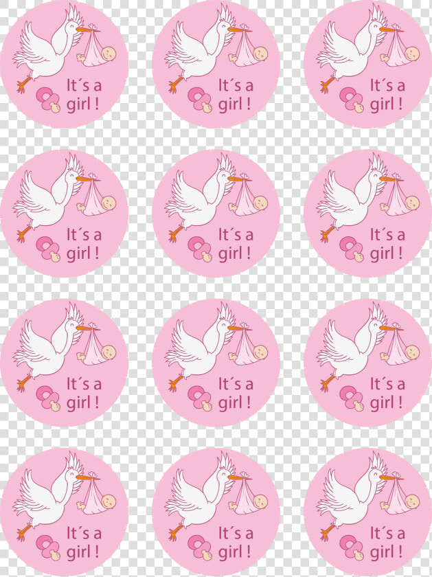 Clip Art Its A Girl Cupcake Toppers   Shower Baby Topper Its Girl  HD Png DownloadTransparent PNG