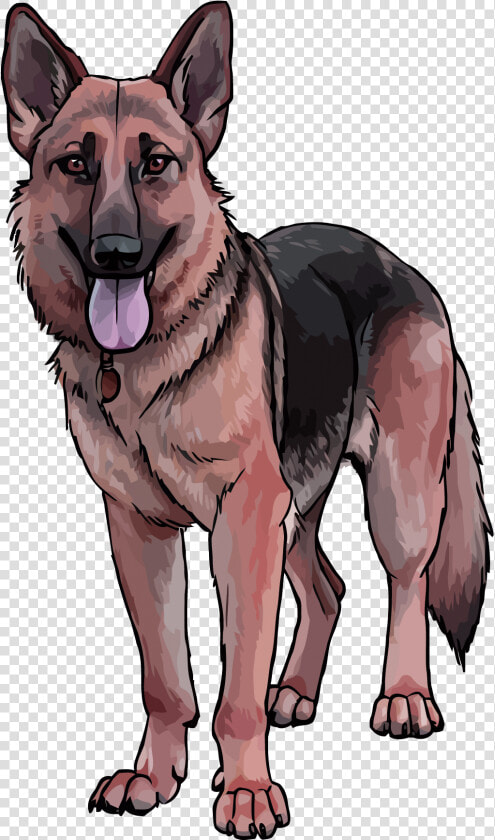 Transparent German Shepherd Silhouette Png   Cute German Shepherd Clipart  Png DownloadTransparent PNG