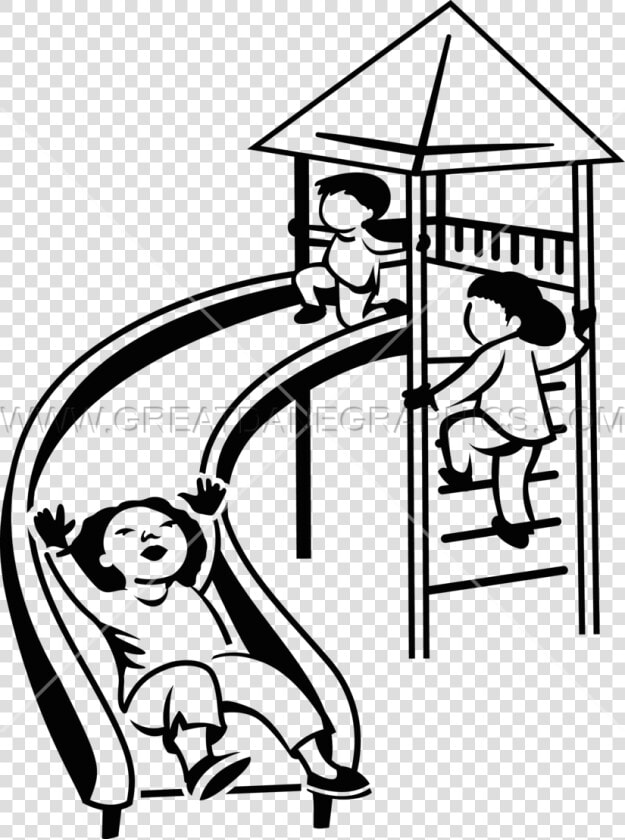 Children Slide Production Ready Artwork For T Shirt   Slide Clipart Black And White  HD Png DownloadTransparent PNG