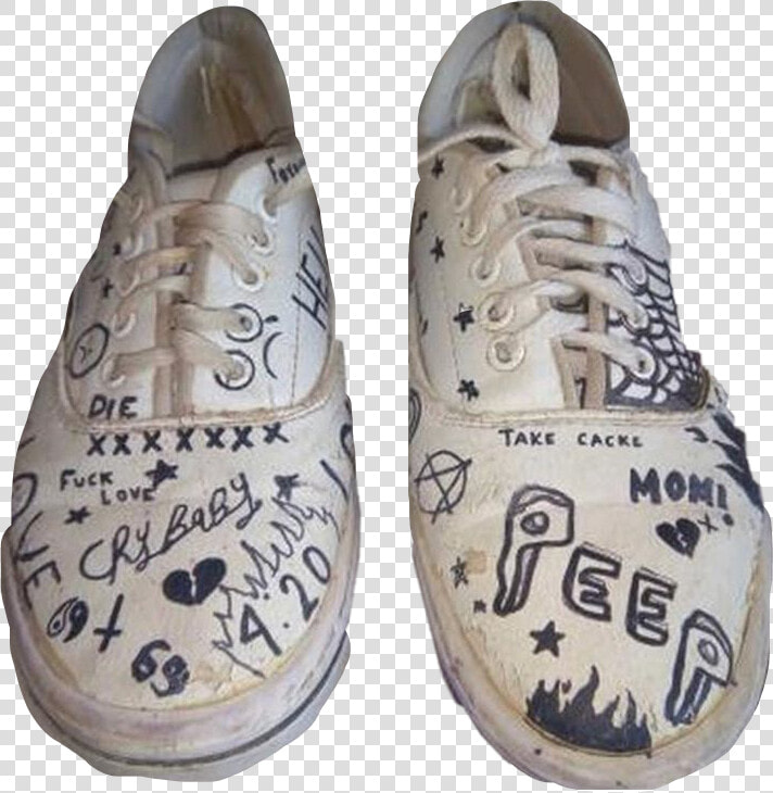 Peep Grunge Edgy Lilpeep Aesthetic Freetoedit   Lil Peep White Shoes  HD Png DownloadTransparent PNG