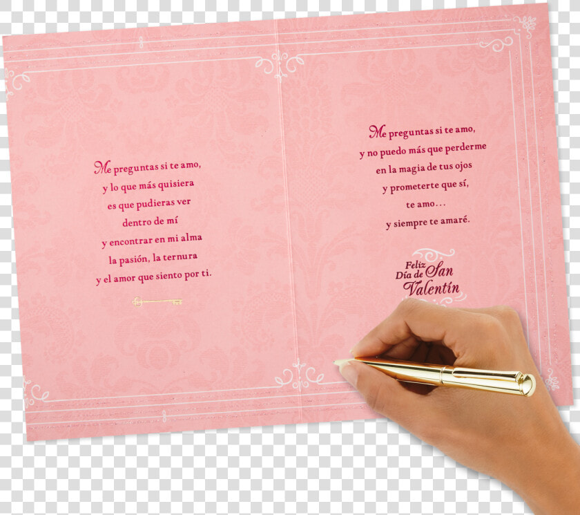 Powerful Love Spanish language Valentine S Day Card   Handwriting  HD Png DownloadTransparent PNG