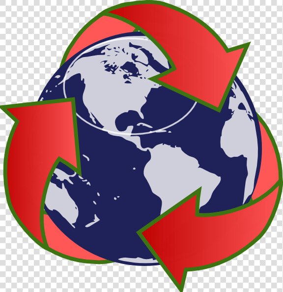 Red Recycling Globe Clip Art   Recycle Clip Art  HD Png DownloadTransparent PNG