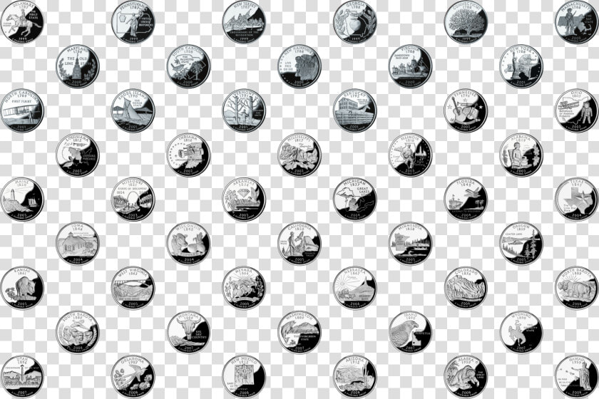 All Us 50 State Quarters   American Quarters 50 States  HD Png DownloadTransparent PNG