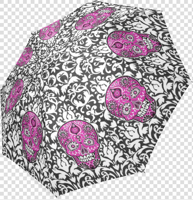 Halloween Sugar Skull Day Of The Dead Foldable Umbrella  HD Png DownloadTransparent PNG