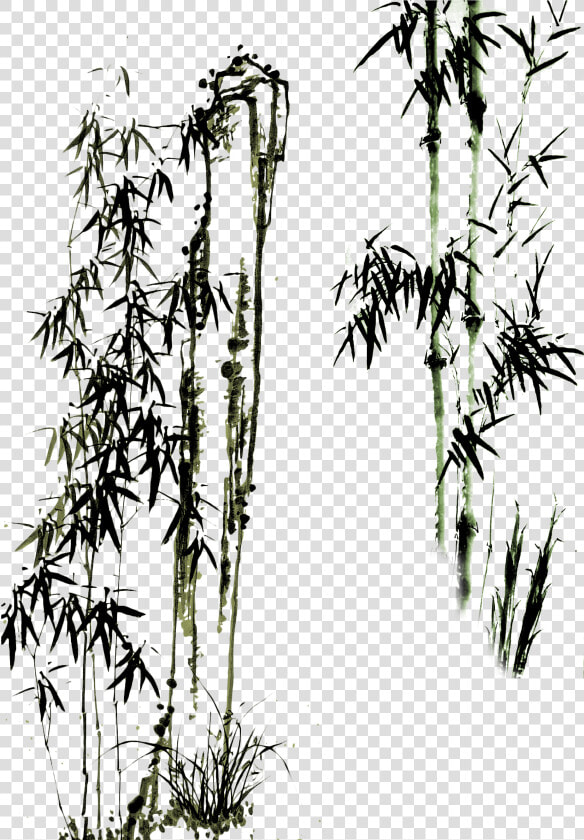 Paper Bamboo Eight Eccentrics   Chinese Painting Bamboo Png  Transparent PngTransparent PNG