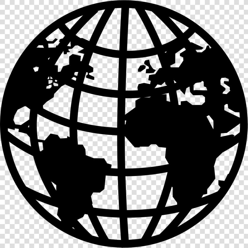 Earth Symbol With Continents And Grid Comments   Earth Grid Black And White  HD Png DownloadTransparent PNG