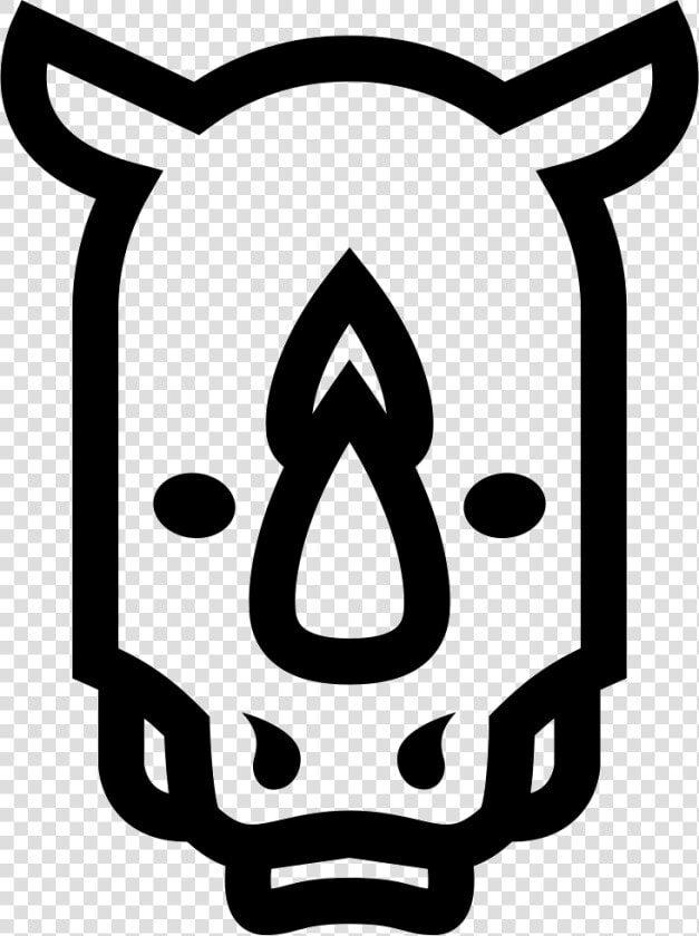 Rhino Head Frontal Outline   Logos Fitness  HD Png DownloadTransparent PNG