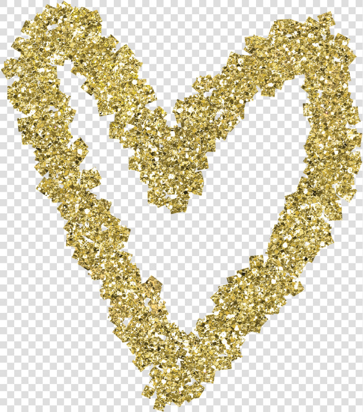 Fun And Decorative Gold Glitter Heart Graphic Embellishments   Love Glitter Gold Png  Transparent PngTransparent PNG