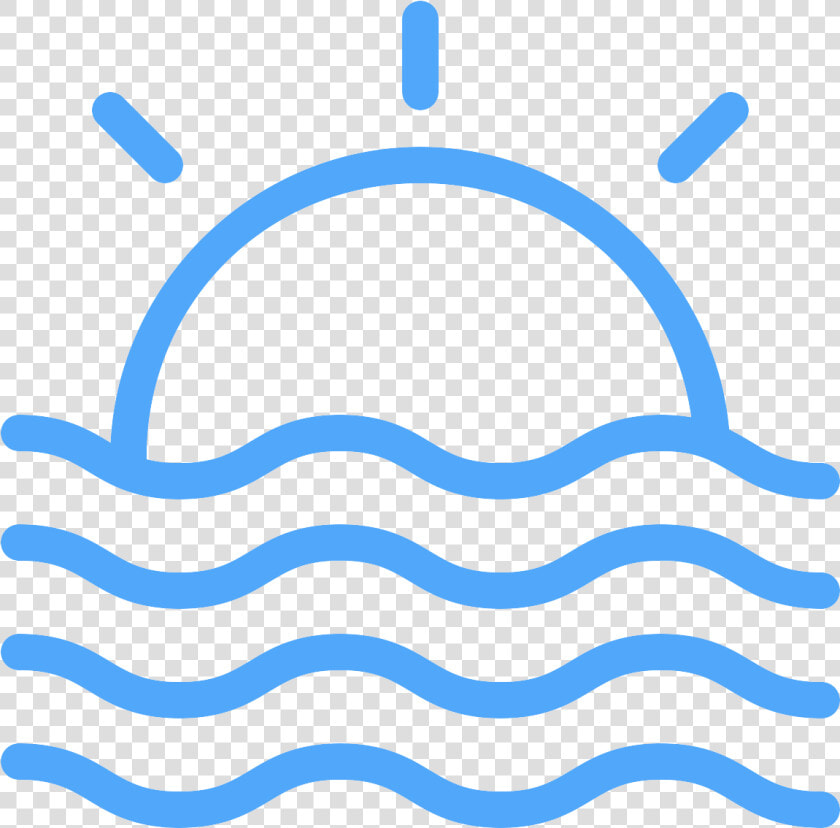 Icon Of Sun Setting Behind Ocean Waves   Ocean Wave Wave Icon Png  Transparent PngTransparent PNG