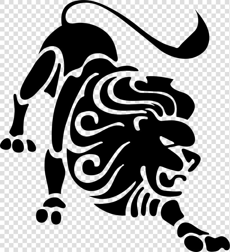 Stylized Lion Silhouette   Leo Zodiac Png  Transparent PngTransparent PNG