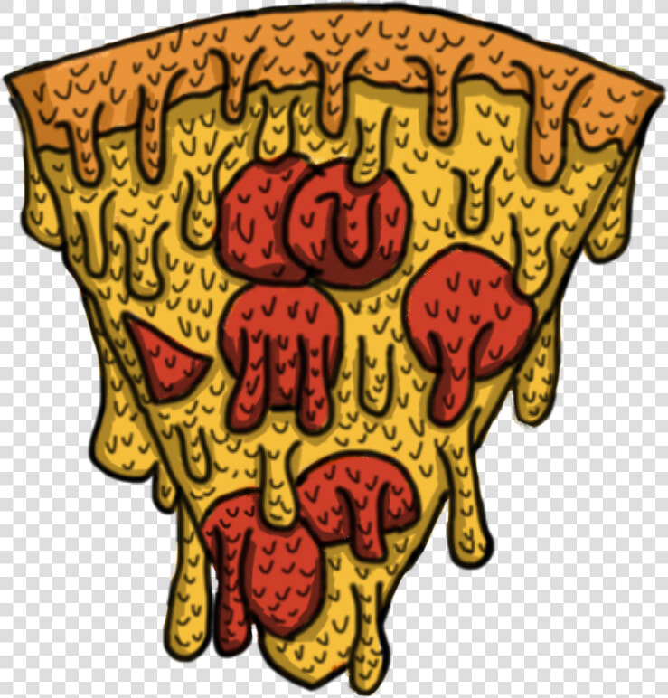 Pizza Grime Colored Red Yellow Ew Art Dripping Slime   Grime Art Png Face  Transparent PngTransparent PNG