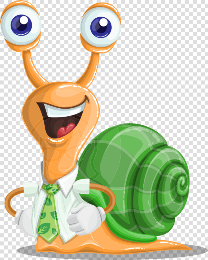 Snail With A Tie Cartoon Vector Character Aka Collin  HD Png DownloadTransparent PNG