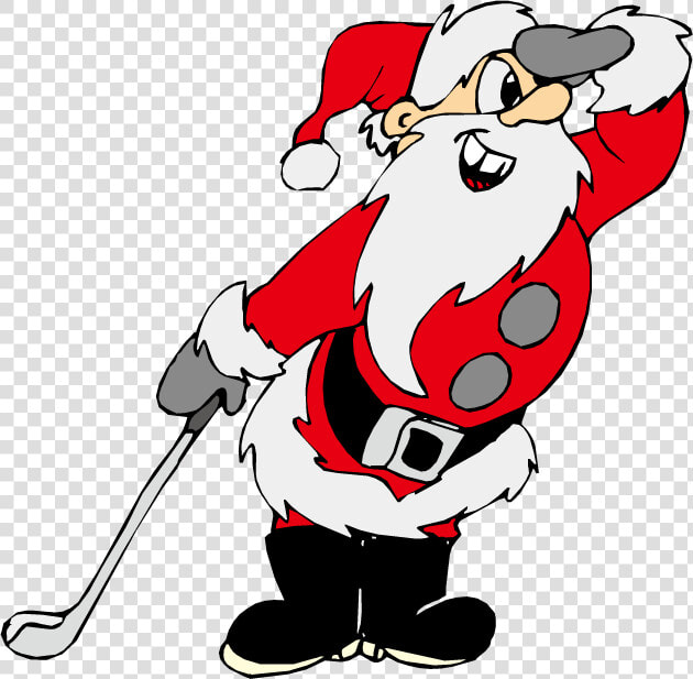 2018 Golf Scramble Â   Santa Golfing Clipart  HD Png DownloadTransparent PNG