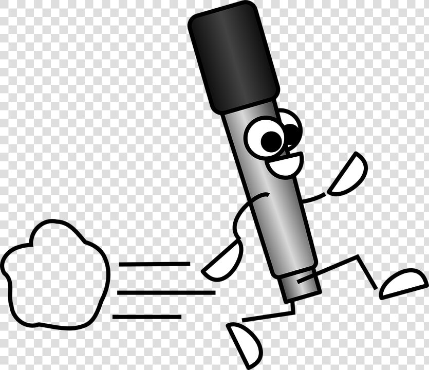 Microphone  Sound  Running  Speed  Comic  Funny   Mic Running  HD Png DownloadTransparent PNG