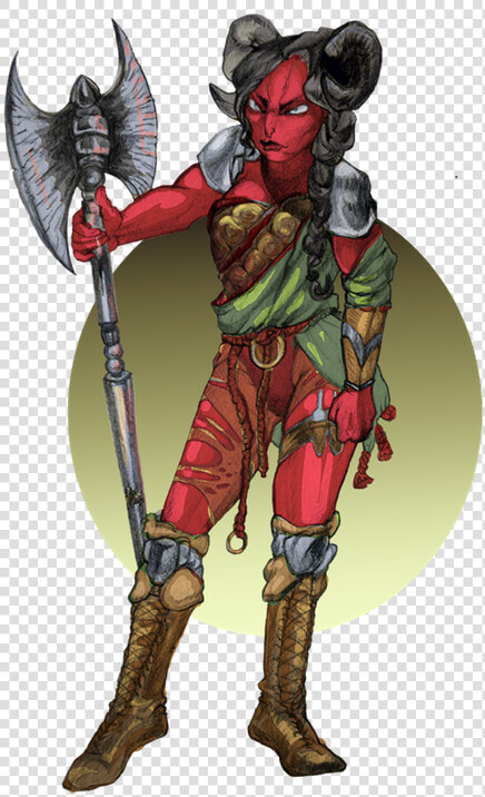  rf  Tiefling Barbarian   D amp d Half Orc Half Tiefling  HD Png DownloadTransparent PNG