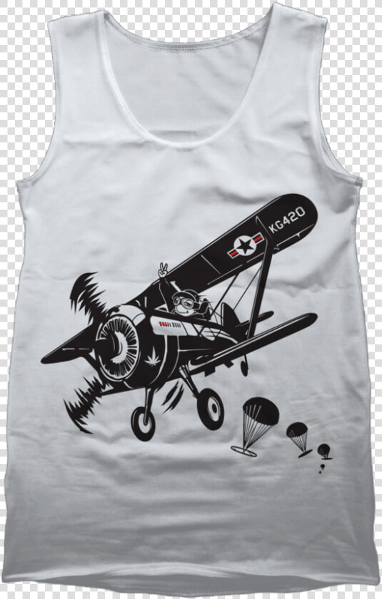 Men S Drop Joints Not Bombs Fighter Plane Tank Top   Light Aircraft  HD Png DownloadTransparent PNG