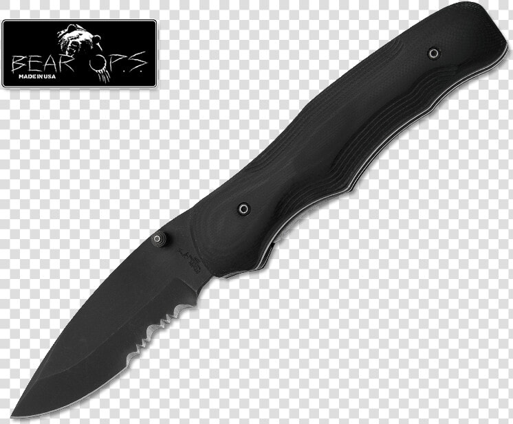 Black G10 Handle Black Drop Point Blade Folder   Hunting Knife  HD Png DownloadTransparent PNG