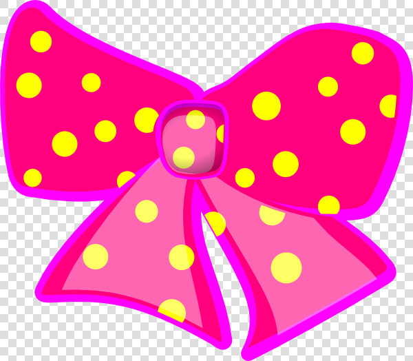 Minnie Mouse Bow   Pink Polka Dots Ribbon  HD Png DownloadTransparent PNG