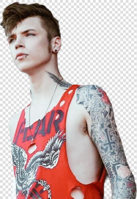  andybiersack  andy  biersack  andyblack  andysixx   Andy Black Upside Down Cross  HD Png DownloadTransparent PNG