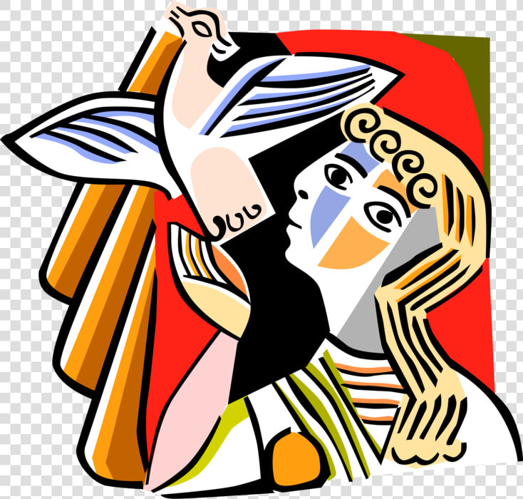 Vector Illustration Of Picasso Inspired Releasing Dove   Picasso Vector Png  Transparent PngTransparent PNG