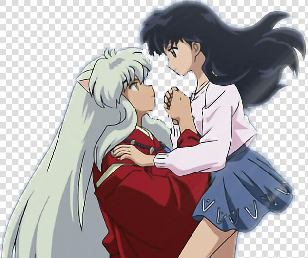  inuyasha  kagome  inuyashaykagome  azul  rojo  red   Love Inuyasha And Kagome  HD Png DownloadTransparent PNG