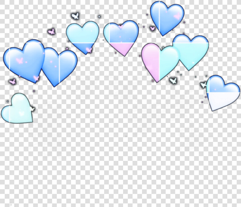  heart  hearts  crown  heartcrown  blue  blueheart   Heart  HD Png DownloadTransparent PNG