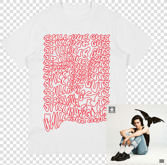 Spill Your Guts Repeat Tee Kid Krow Digital Album Preorder   Spill Your Guts T Shirt  HD Png DownloadTransparent PNG