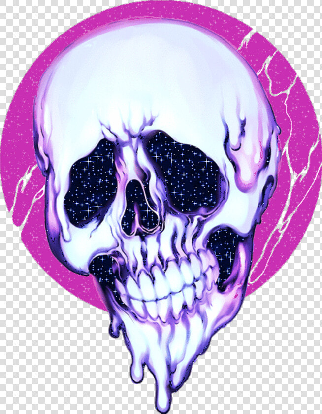  skull  glitter  trippy  horror  aesthetic  pink  purple   Aesthetic Skull  HD Png DownloadTransparent PNG