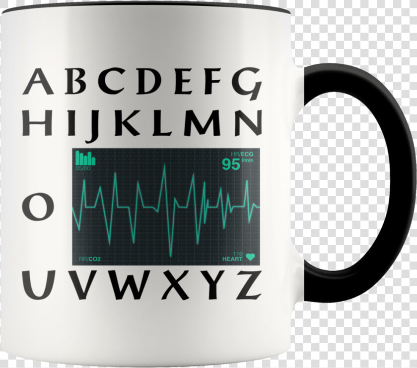 Nurse Alphabet Pqrst Heartbeat Monitor Wave Mug   Beer Stein  HD Png DownloadTransparent PNG