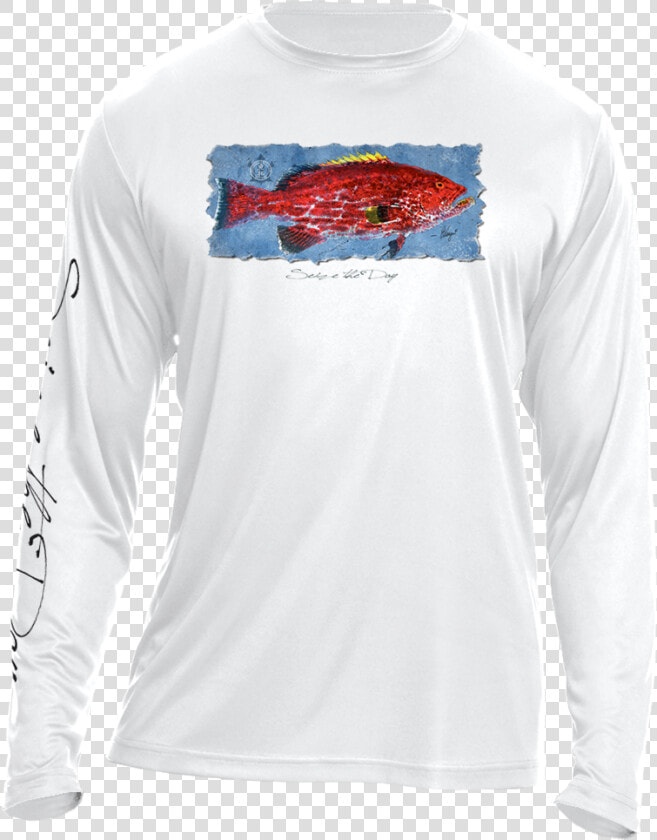 Hooked Carpe Diem   Long sleeved T shirt  HD Png DownloadTransparent PNG