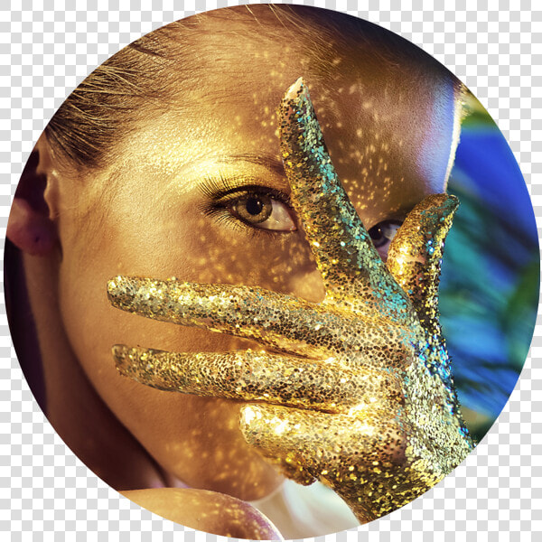 Girl Goldglitter Circle 600px   Colecao Po Acrilico Tones  HD Png DownloadTransparent PNG