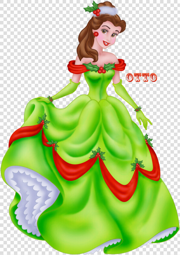 Clipart Png Princesas Disney   Disney Princess Belle Christmas Dress  Transparent PngTransparent PNG