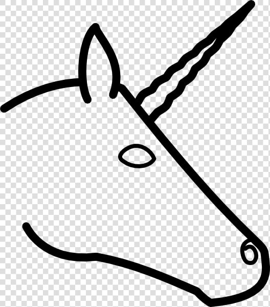 Simple Unicorn Head Silhouette Tattoo Design   Easy Unicorn Head Drawing  HD Png DownloadTransparent PNG