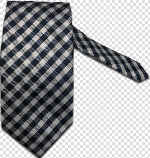 Navy And White Gingham Necktie   Tartan  HD Png DownloadTransparent PNG