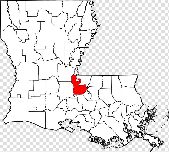 Map Of Louisiana Highlighting Pointe Coupee Parish   St Mary Parish Louisiana  HD Png DownloadTransparent PNG