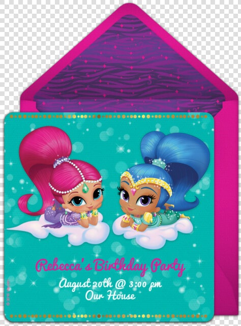 Usemap   Shimmer And Shine Printable Invitations  HD Png DownloadTransparent PNG