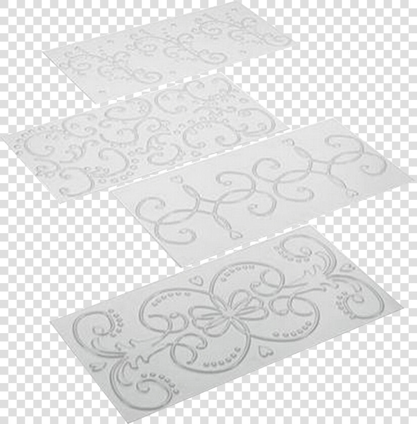 Cake Boss 4 Piece Fondant Imprint Mats   Fondant Scroll Texture Mat  HD Png DownloadTransparent PNG