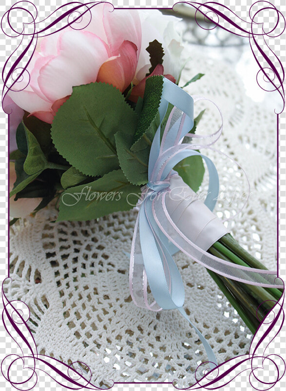 Silk Artificial Pastel Colourful Flower Girl Posy Featuring   Fake Wedding Bouquets Australia  HD Png DownloadTransparent PNG