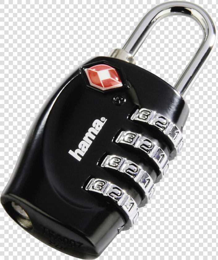 Tsa Combination Luggage Padlock  Black   Kłódka Do Bagażu  HD Png DownloadTransparent PNG