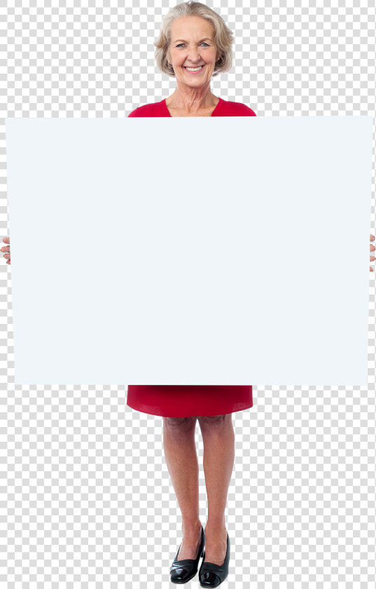 Old Women Holding Banner Png Image   Woman Holding Transparent Png  Png DownloadTransparent PNG