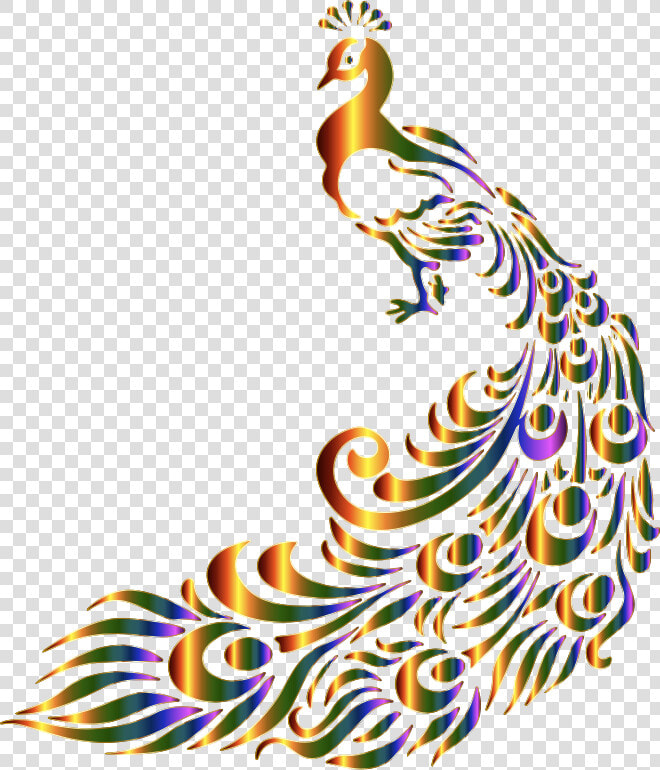 Chromatic Peacock 7 No Background   Border Design For Painting  HD Png DownloadTransparent PNG