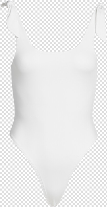 Bow Tie Bodysuit In Colour Bright White   Maillot  HD Png DownloadTransparent PNG