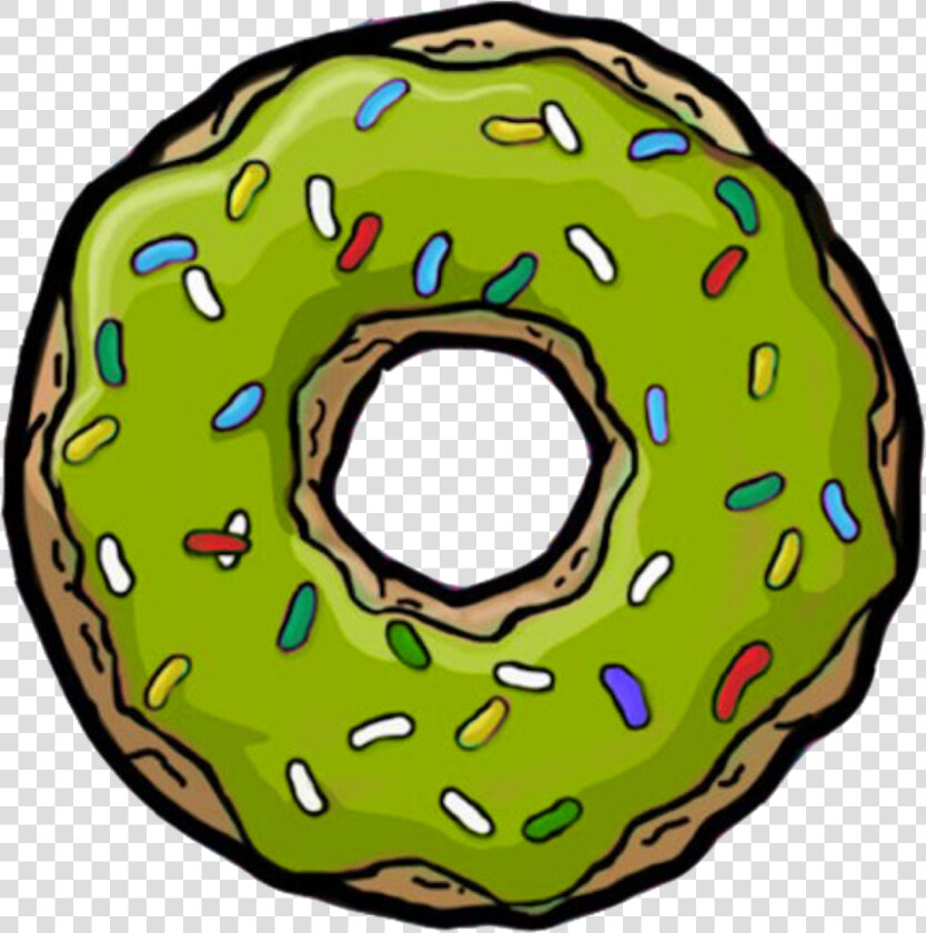 Doughnut Clipart Green   Dona De Los Simpson Png  Transparent PngTransparent PNG