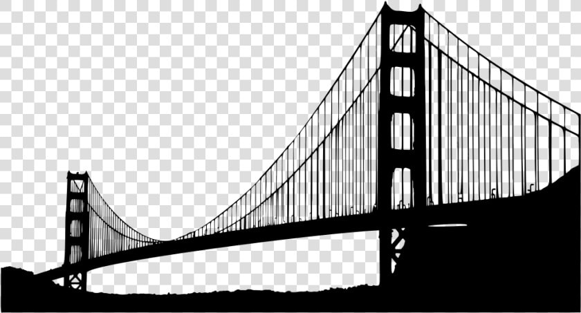 Golden Gate Bridge Silhouette   Golden Gate Bridge  HD Png DownloadTransparent PNG