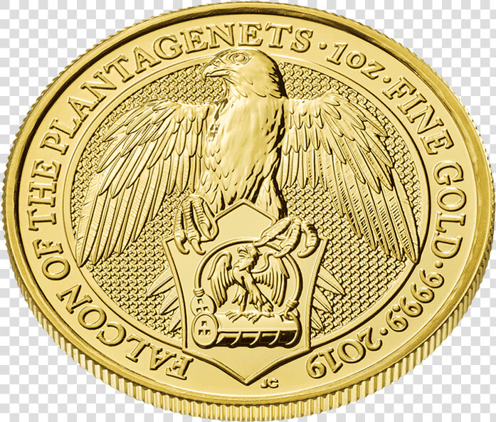 The Queen S Beasts 2019 Falcon 1 Oz Gold Coin   Uk Bullion Gold Coins  HD Png DownloadTransparent PNG