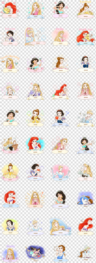 Disney Princesses Custom Stickers Line Sticker Gif   เจ้า หญิง สติ ก เกอร์  HD Png DownloadTransparent PNG