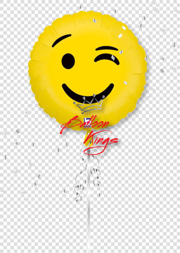 Emoji Wink   Transparent Smiley Face Balloon  HD Png DownloadTransparent PNG